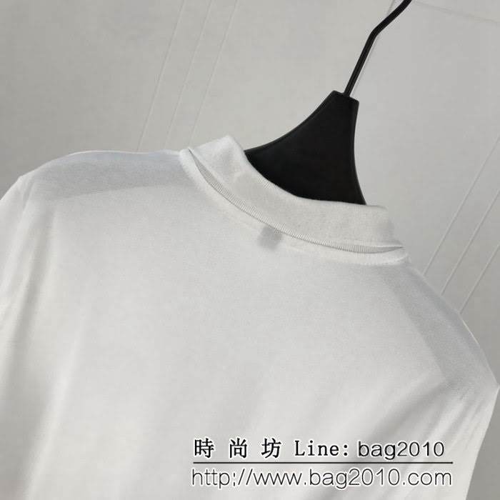 Gvc紀梵希 19ss春夏新款Polo衫 絲光棉短袖 立體字母刺繡 簡約百搭風格 男女同款 ydi1728